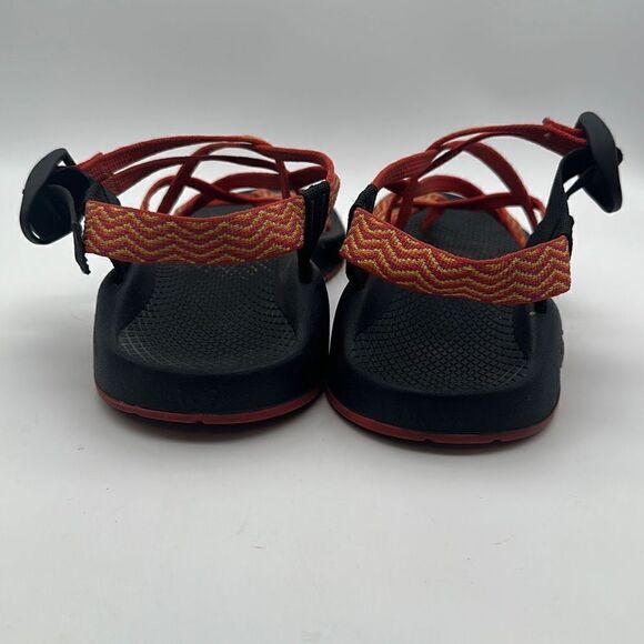 Chaco ZX2 Orange Yellow Vibram Sole Sport Hiking Toe Loop Sandals Womens‎ Sz W9 - Picture 4 of 7